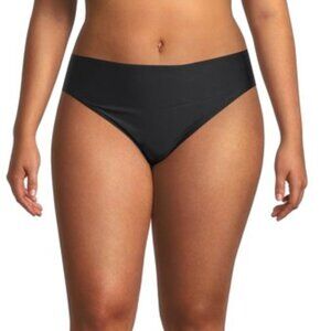 NICOLE MILLER BLACK SCOOP BIKINI BOTTOM  SIZE XL  NWT